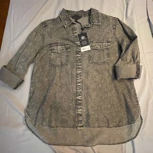Ladies Oversized Denim Shirt